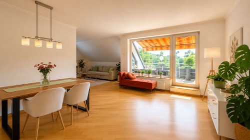Großzügig geschnittene DG-Wohnung mit Dachterrasse & PKW-Stellplatz